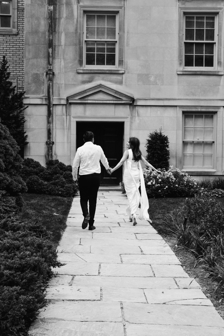 Parnia and Sachin walking hand in hand